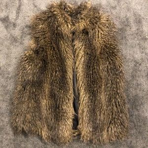 Faux fur vest